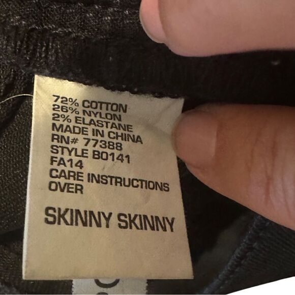 Madewell Skinny Skinny Black Motto coated pants Size 27 - Picture 9 of 10